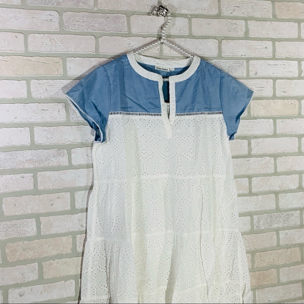 Roller Rabbit NWT Pamela Aster Eyelet Shift Dress Size M - Picture 4 of 15